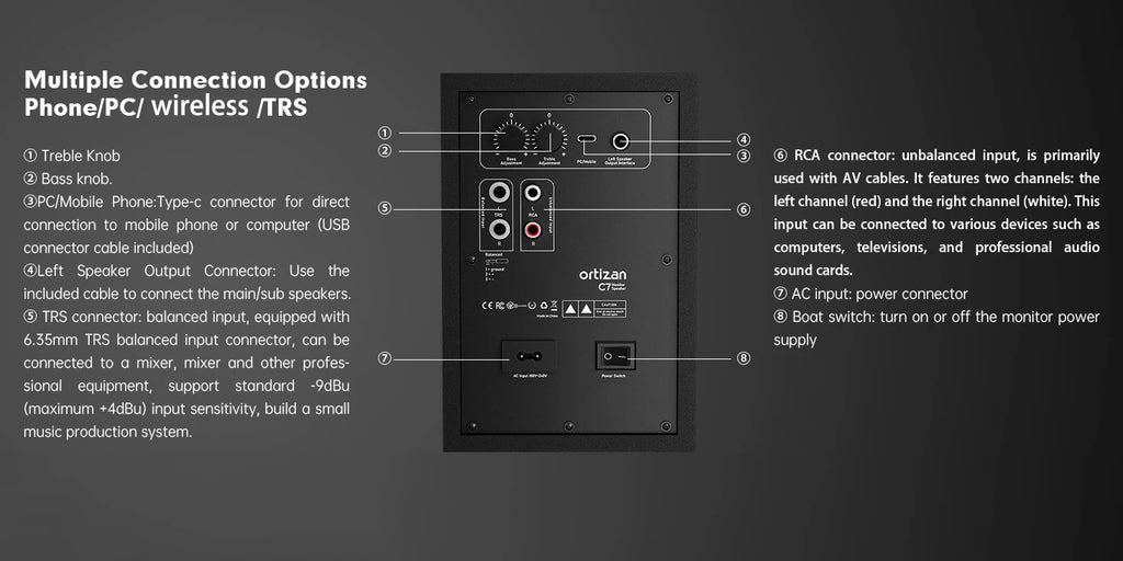 Active Monitor Speakers Near Field Bluetooth