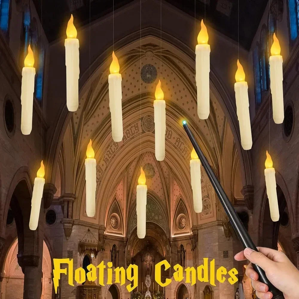 Floating Candles Magic Wand Remote Flameless