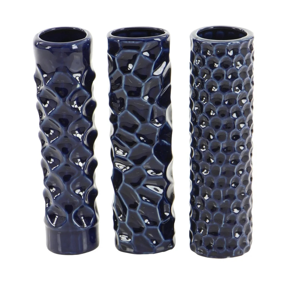 Dark Blue Ceramic Vases