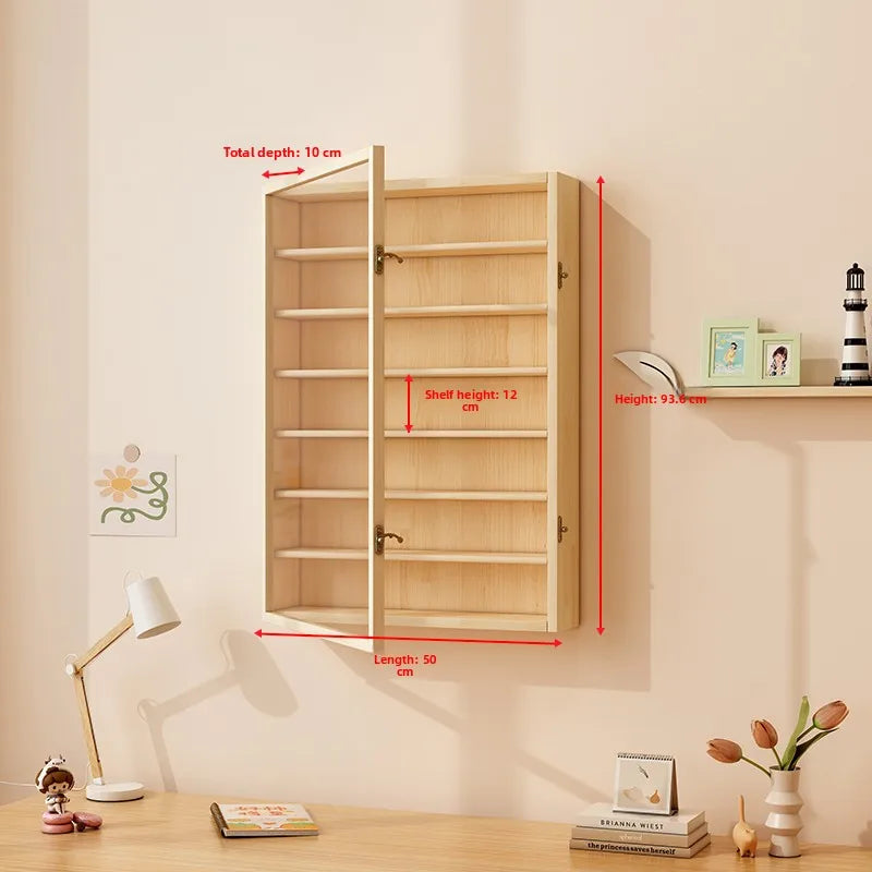 Wooden Display Dustproof Hanging Storage Organizer