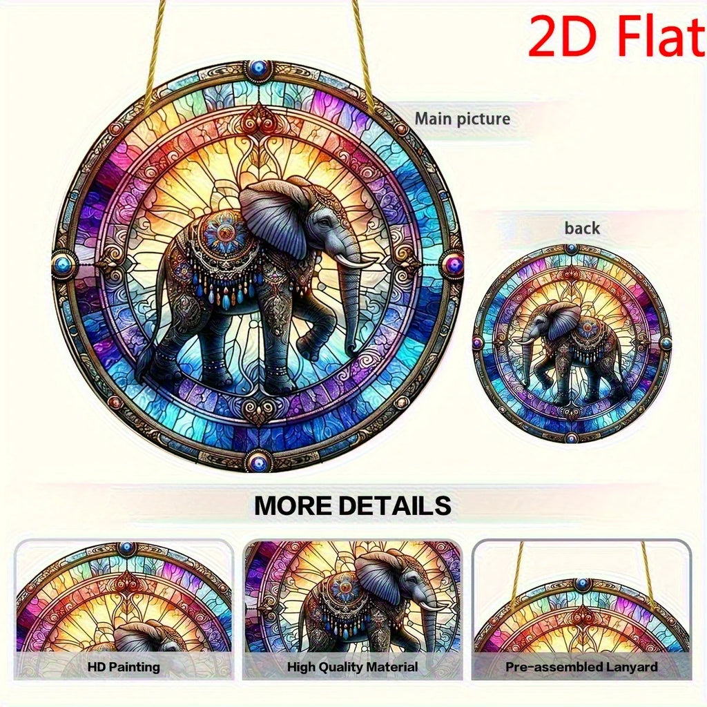 Elephant Suncatcher 2D Acrylic Window Hanging