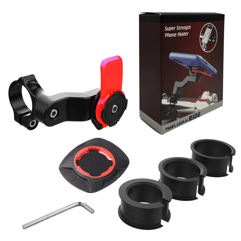 Motorcycle Bike Phone Holder Shock Absorber Quad Lock