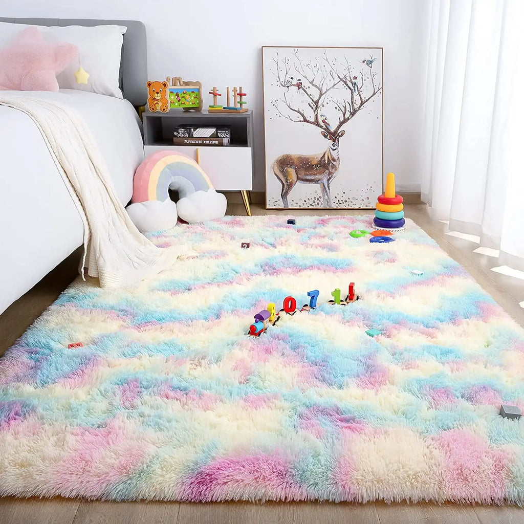 Super Soft Plush Tie Dye Velvet Rugs