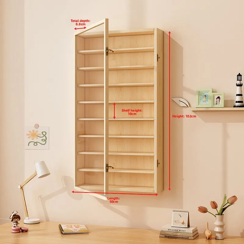 Wooden Display Dustproof Hanging Storage Organizer