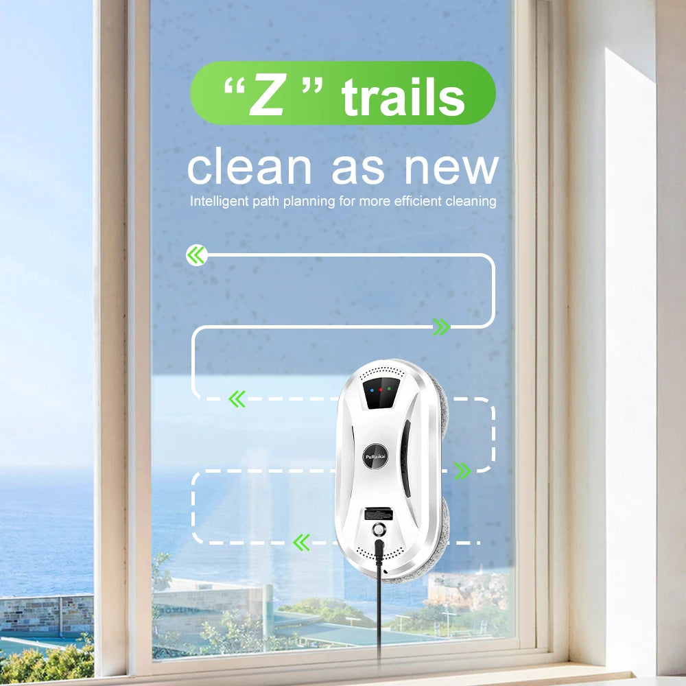 Ultra Thin Robot Window Cleaning Vacuum Remote