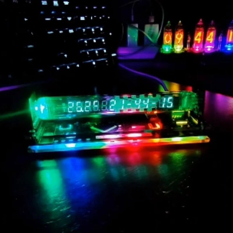 Vacuum Tube Digital Tabletop Glow Clock