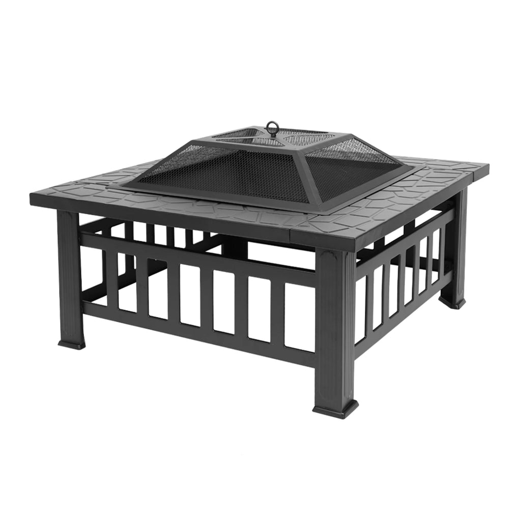 Courtyard Metal Fire Pit Accessories Black