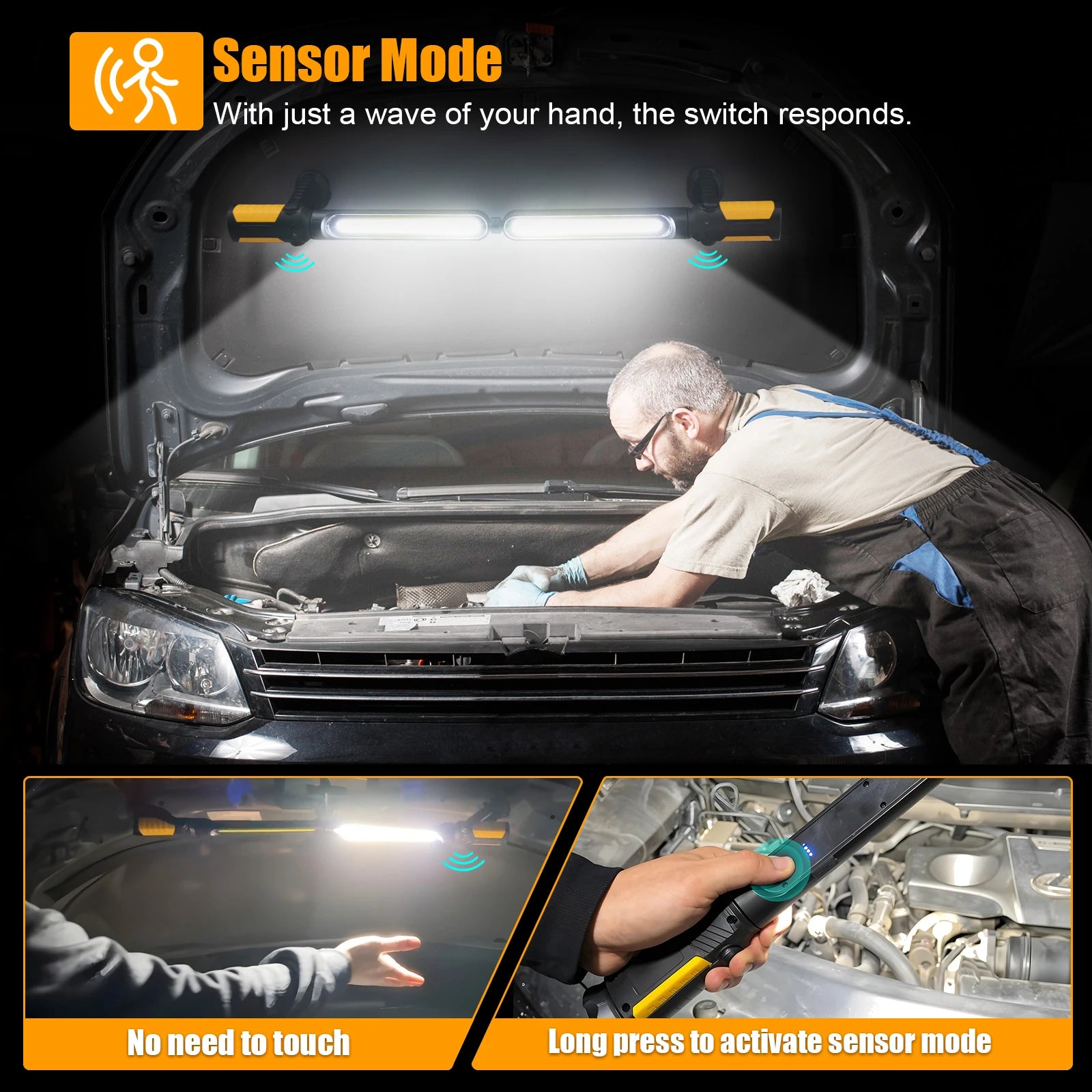 Work Light Bar Rechargeable Magnetic