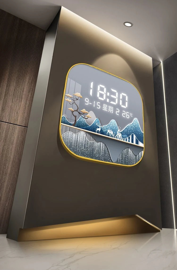 Digital LED Silent Temperature Square Clock