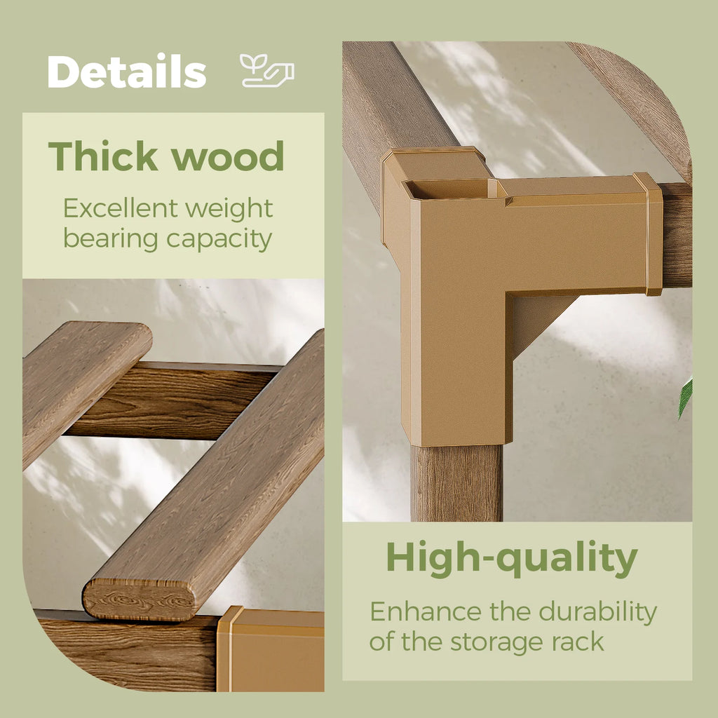 Tall Wood Plant Stand Indoor Outdoor