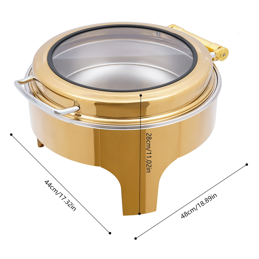 Modern Golden Chafing Dish Glass Lid
