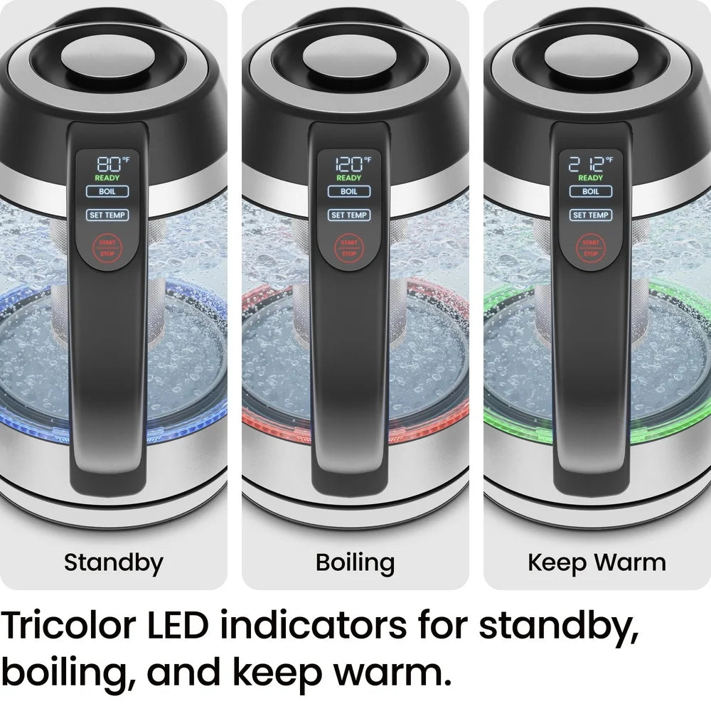 Custom-Temp Stainless Steel Electric Kettle 1750W