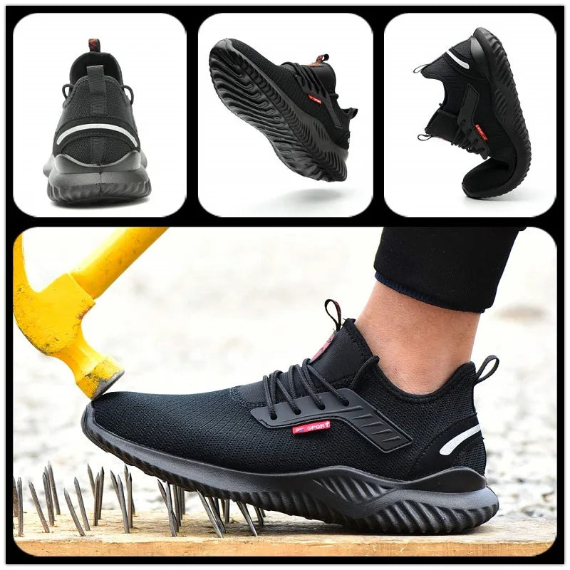 Puncture Proof Men Indestructible Safety Boots Breathable Work Sneakers