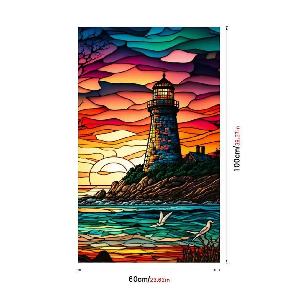 Colorful Static Cling Glass Window Privacy Film