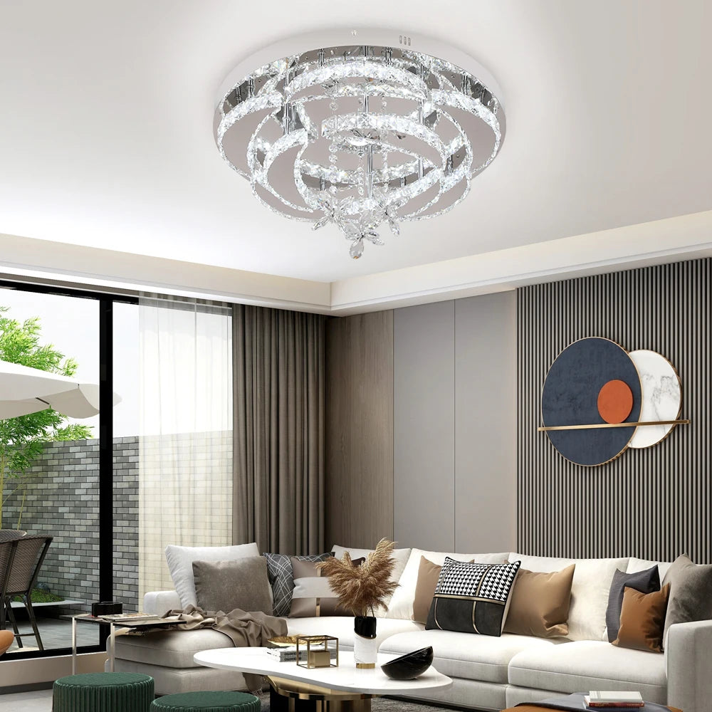 Luxury Crystal Led Dimmable Luminaire Home Fixture