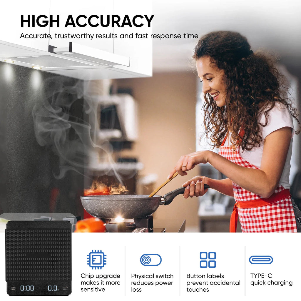 Kitchen Scale Timer Rechargeable