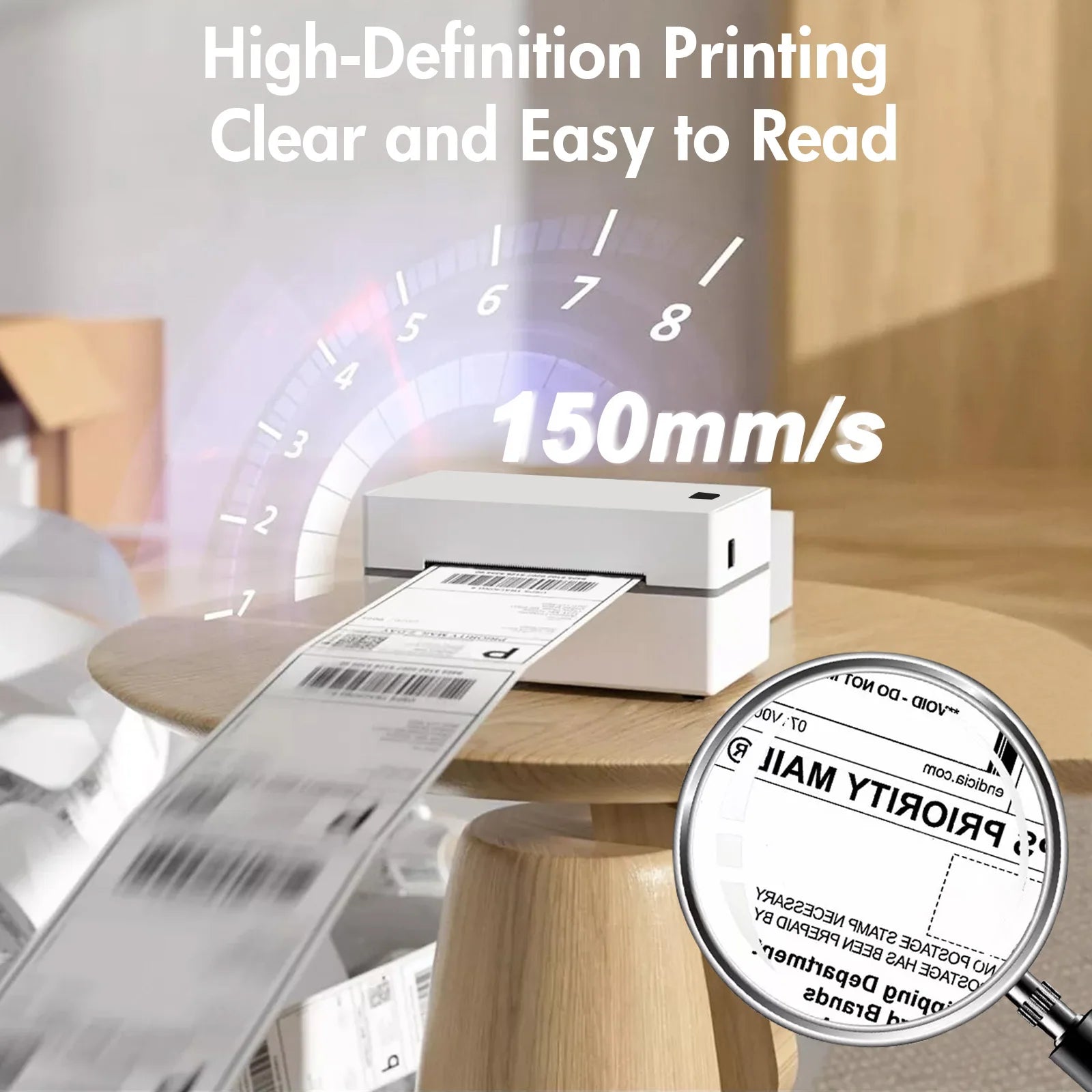 Thermal Label Printer Portable No Ink 300DPI