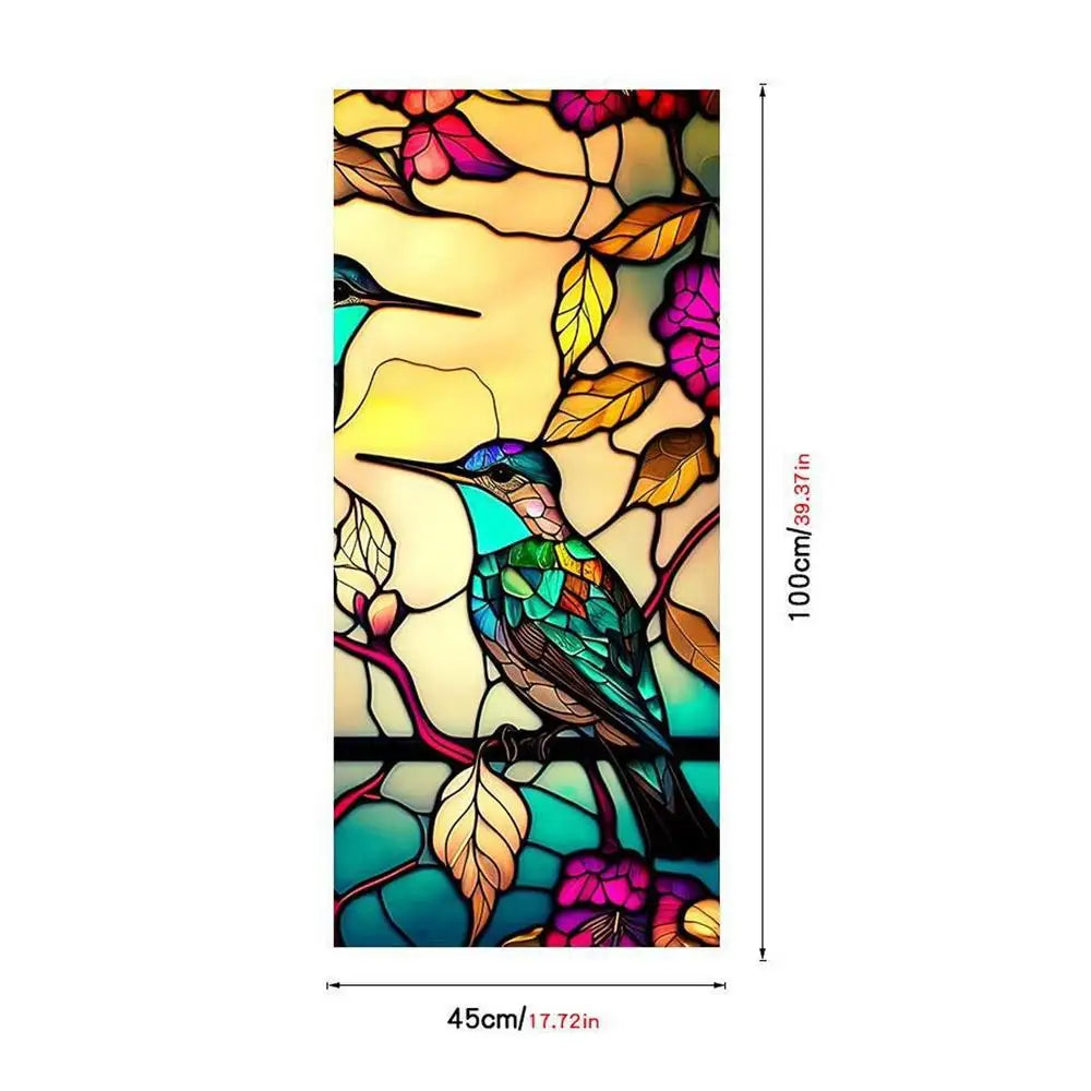 Colorful Static Cling Glass Window Privacy Film