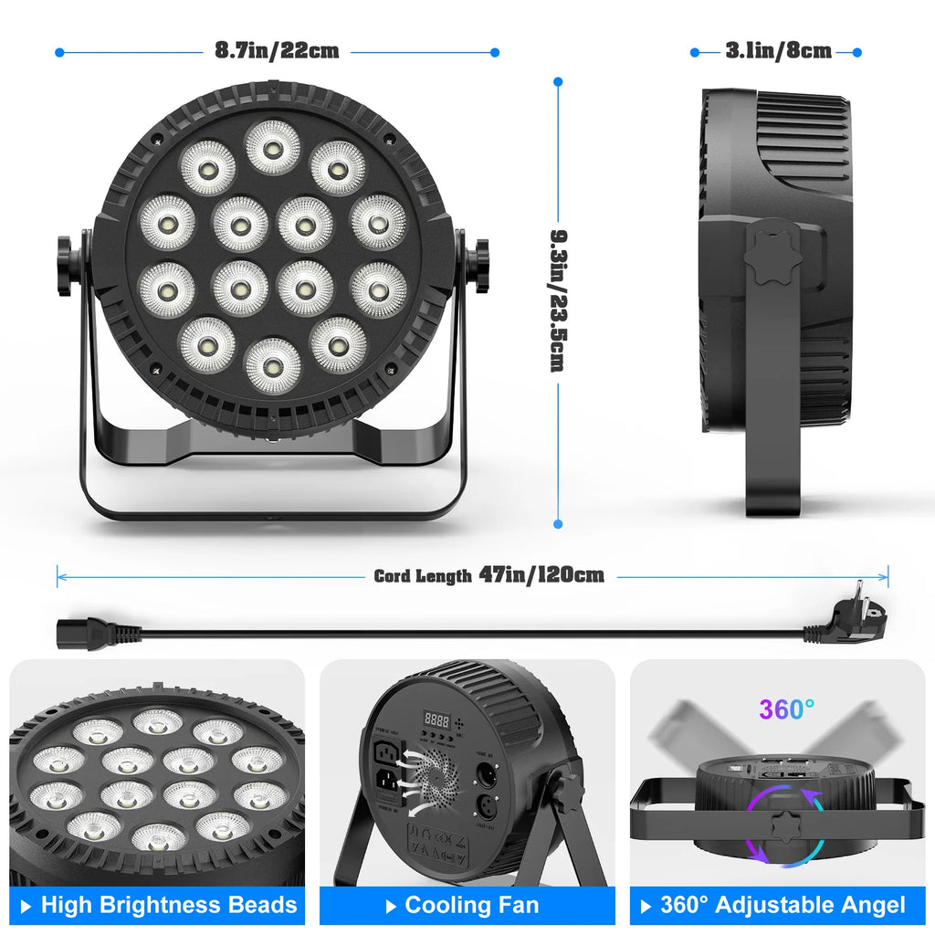 4in1 RGBW LED Stage Effect Light Remote