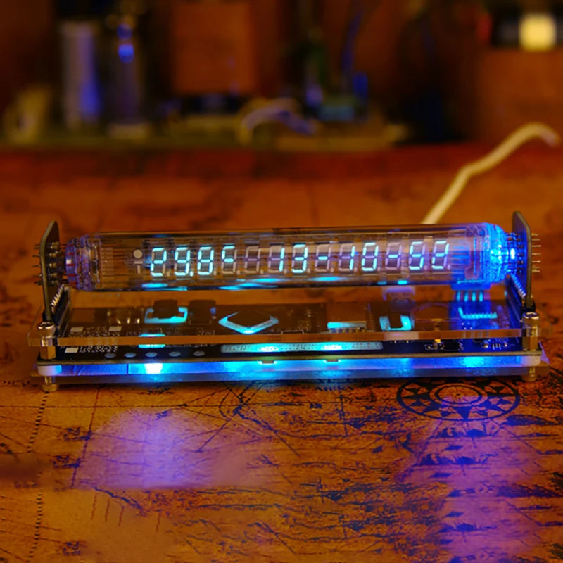 Vacuum Tube Digital Tabletop Glow Clock