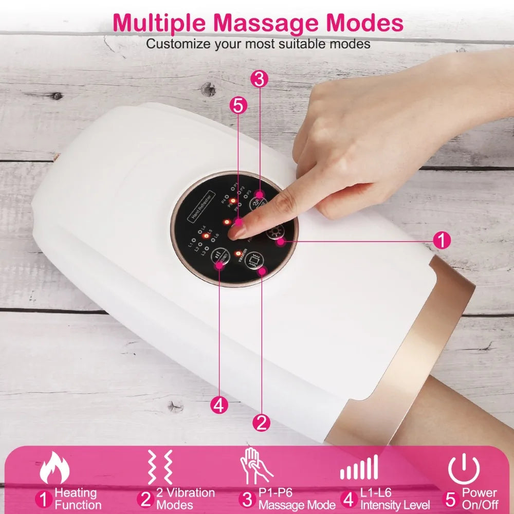 Hand Therapy Massager Pressure Vibration Heating Cordless