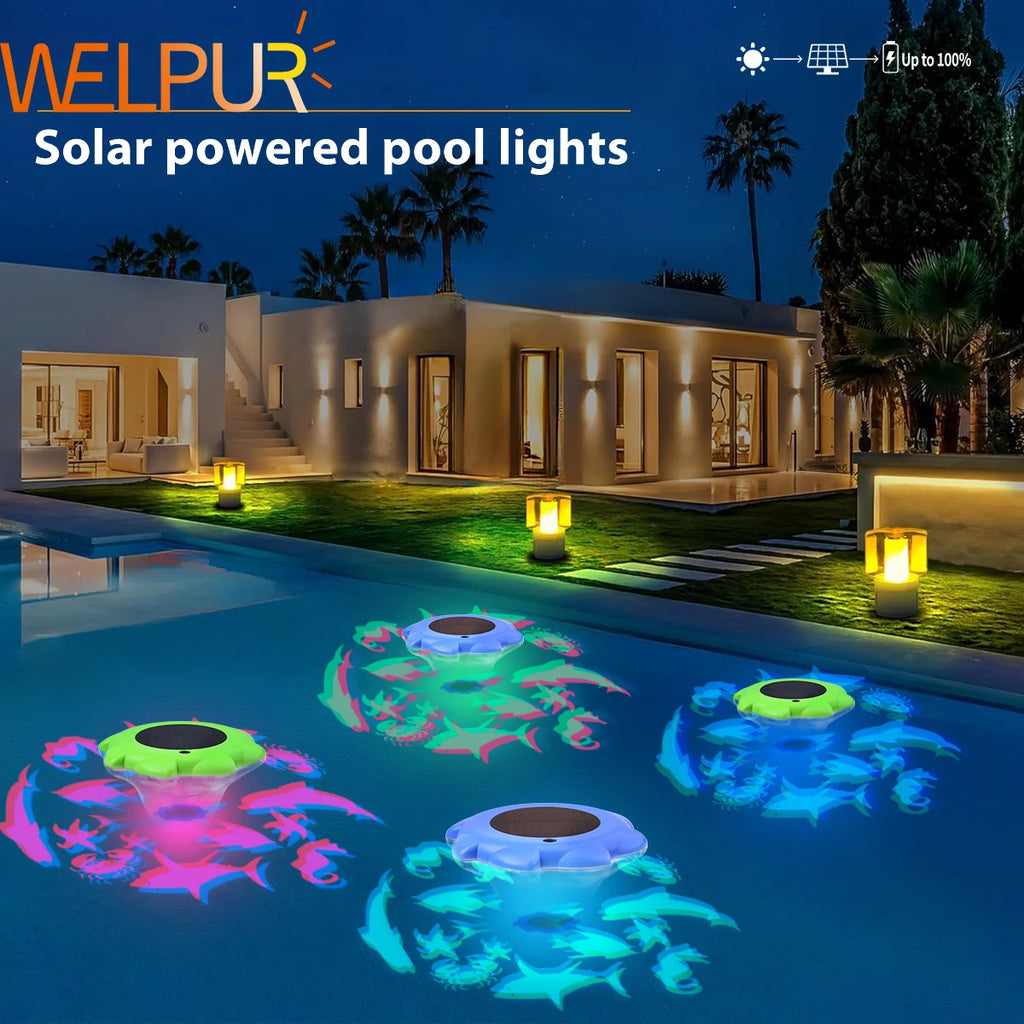 Waterproof Solar-Powered Floating Pools Lights
