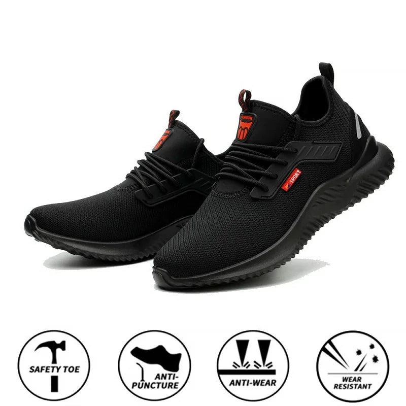 Puncture Proof Men Indestructible Safety Boots Breathable Work Sneakers