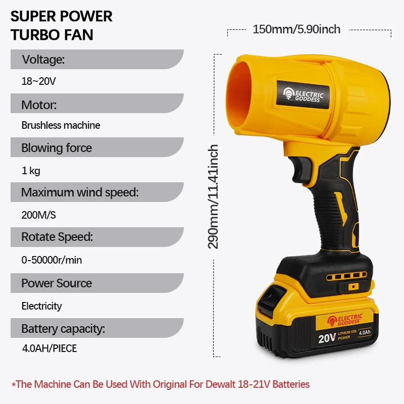 Dewalt 20V Turbo Blower Dryer Dust Tool