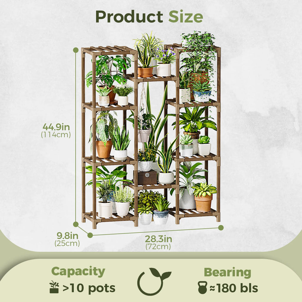 Tall Wood Plant Stand Indoor Outdoor