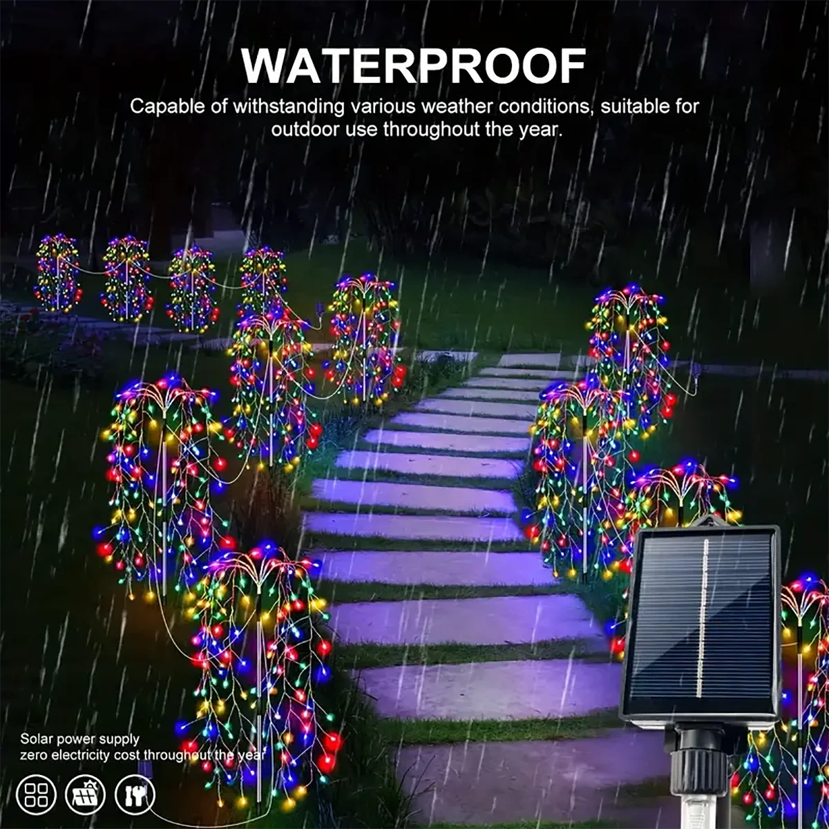 Christmas Solar Firecracker Fireworks Lights