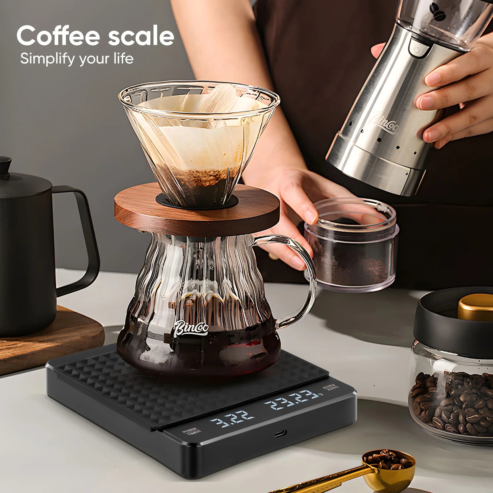 Kitchen Scale Timer Rechargeable