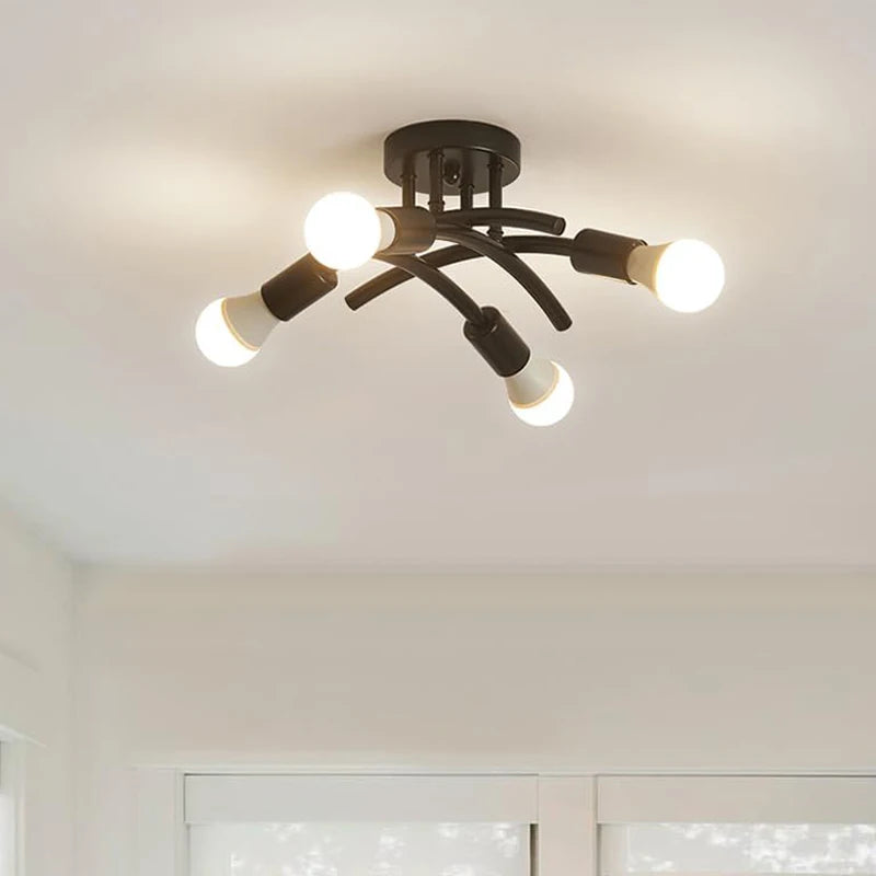 Retro-style Wrought Iron Pendant Light