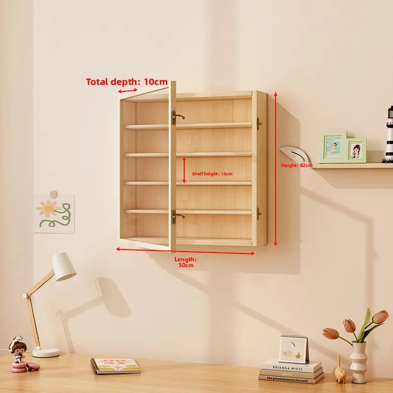 Wooden Display Dustproof Hanging Storage Organizer