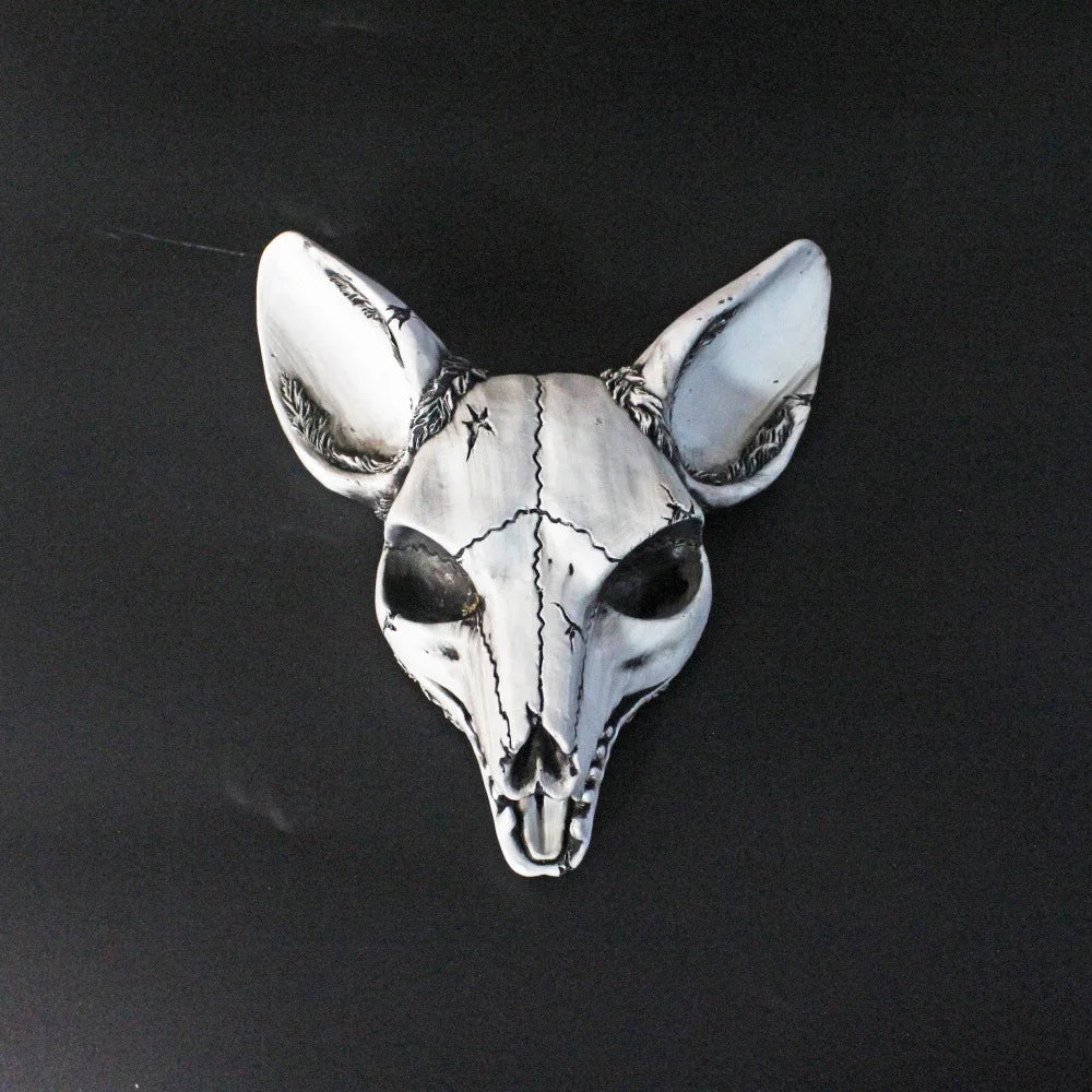 3D Fox Head Retro Resin Wall Sculpture