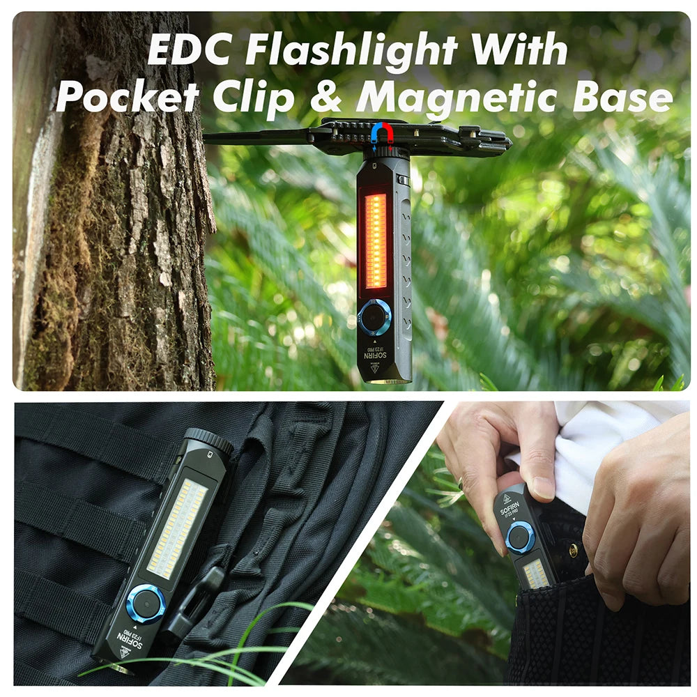 RGB Light 5000lm LED Flashlight Rechargeable Magnetic