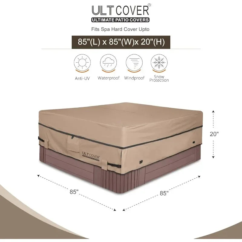 85x85 Polyester Square Hot Tub Cover