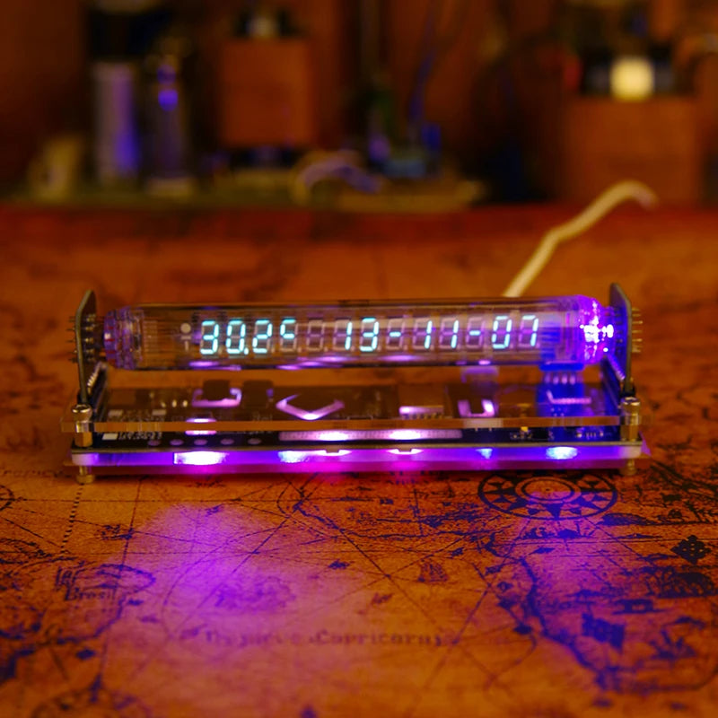 Vacuum Tube Digital Tabletop Glow Clock