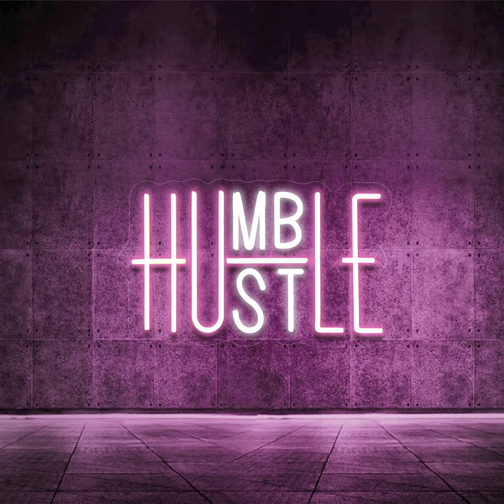 Hustle/Humble LED Neon Sign