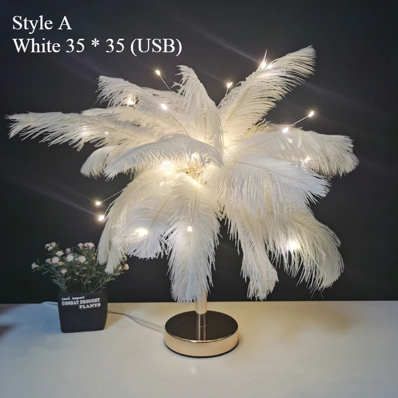 Ostrich Feather Led Lighting Chandelier