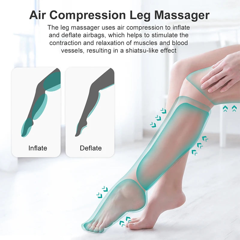 Foot Air Pressure Leg Massager Promotes Circulation