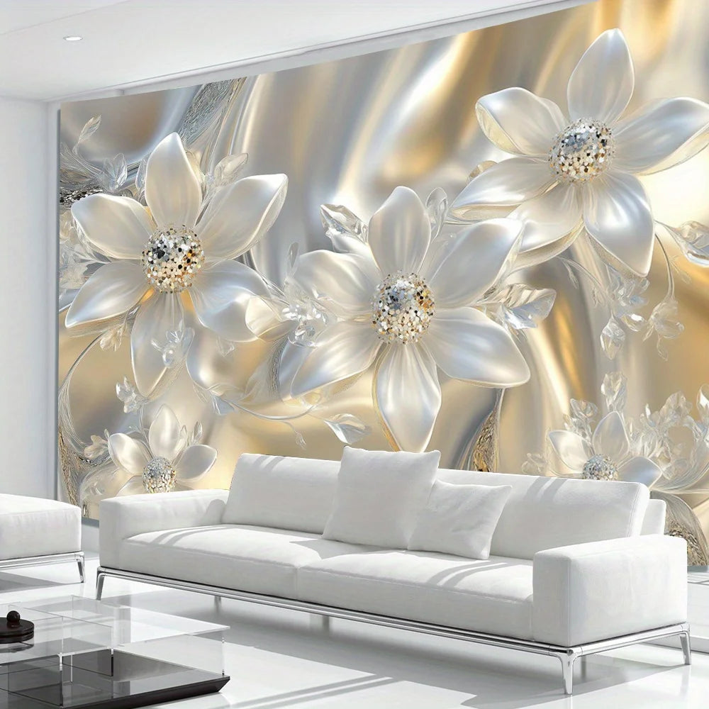 Elegant Magnolia Polyester Wall Tapestry