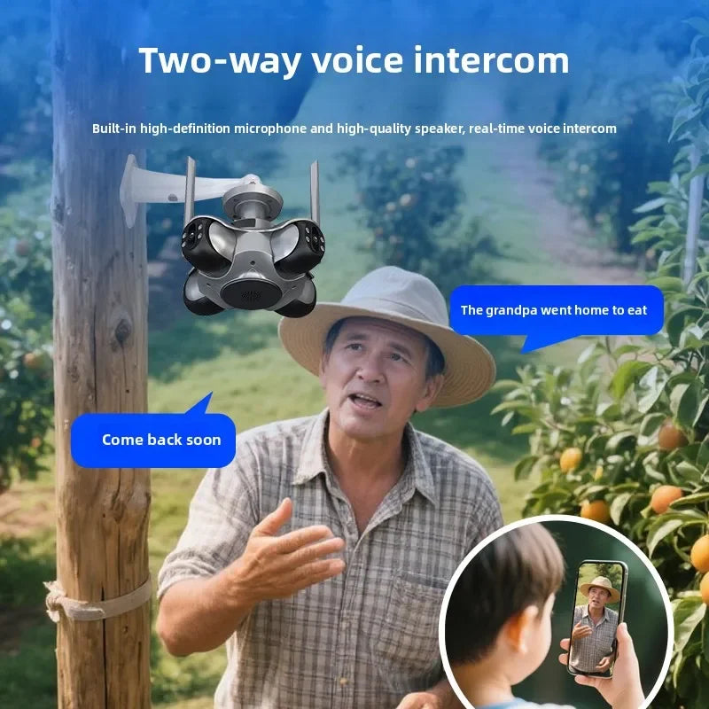 Four Lens Human Auto Tracking Surveillance Cameras