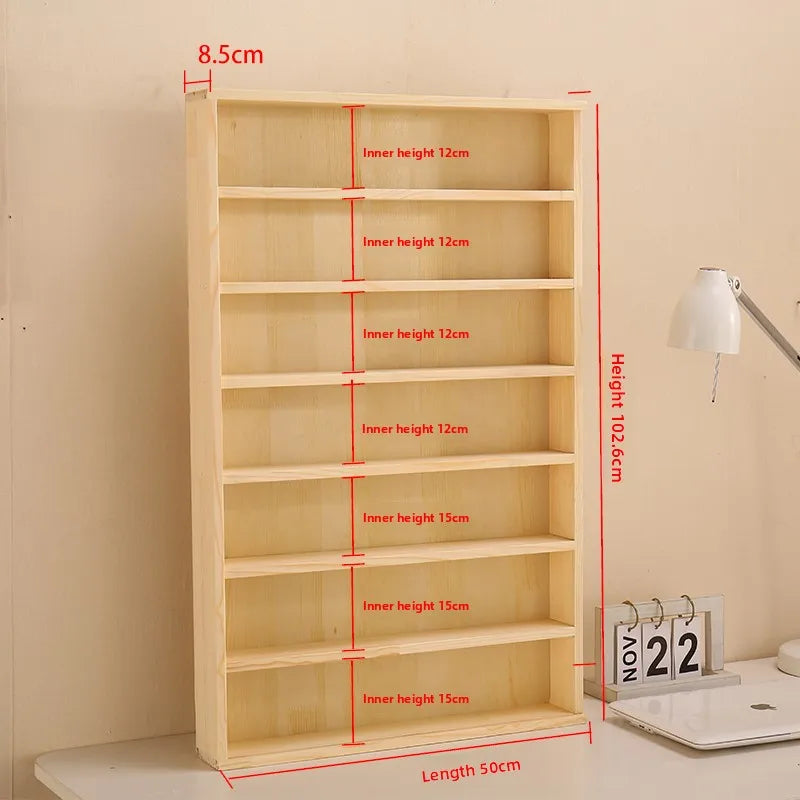 Wooden Display Dustproof Hanging Storage Organizer