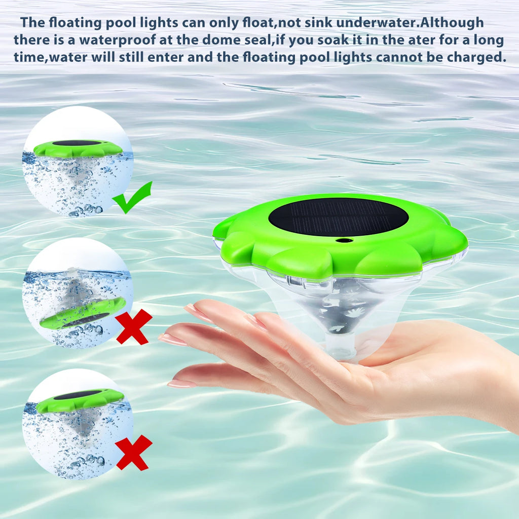 Waterproof Solar-Powered Floating Pools Lights