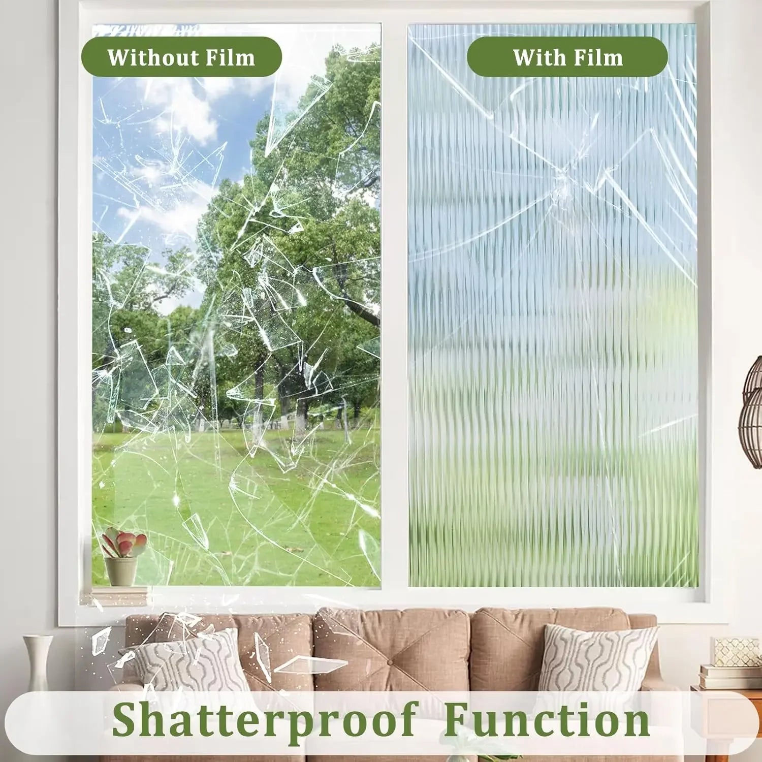 Reed Privacy Frosted Window Vinyl 3D Film