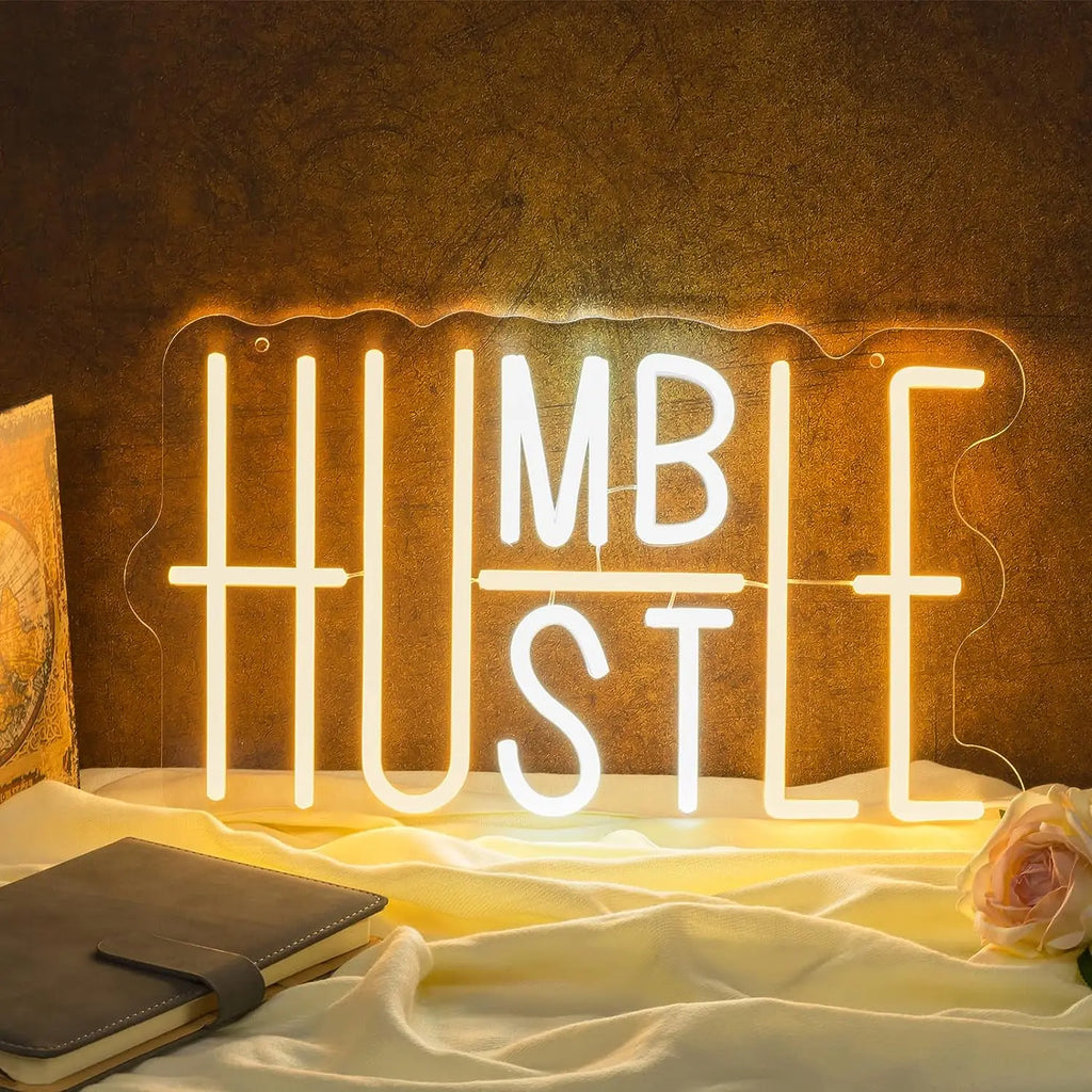Hustle/Humble LED Neon Sign