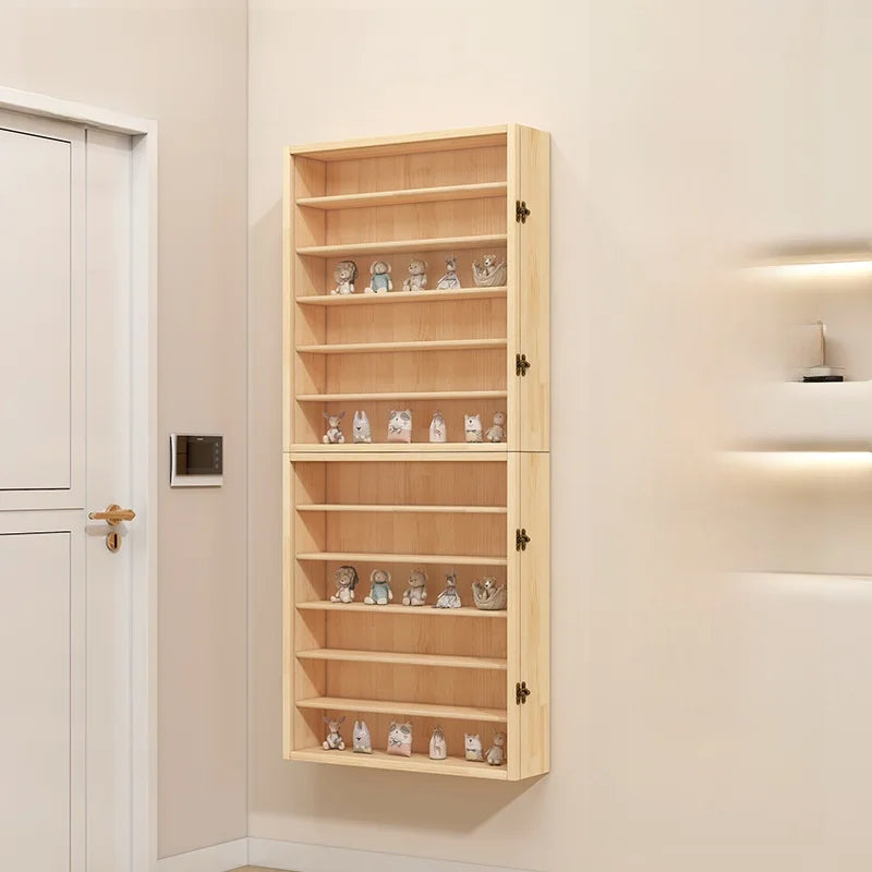 Wooden Display Dustproof Hanging Storage Organizer