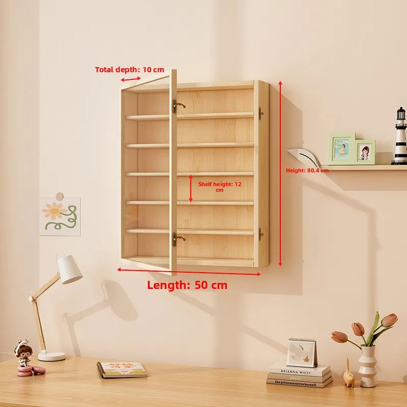 Wooden Display Dustproof Hanging Storage Organizer