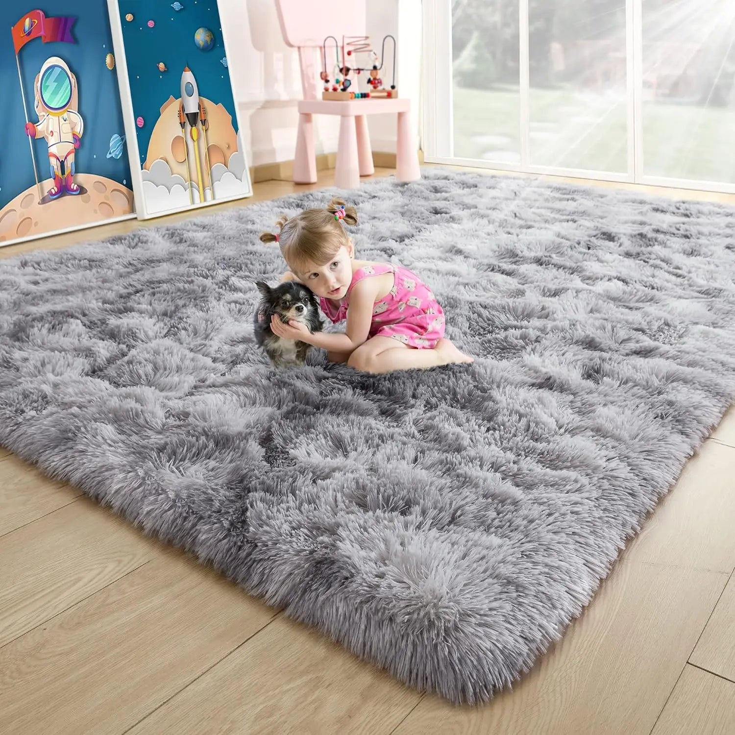 Fuzzy Area Rugs Soft 8x10 Non Slip