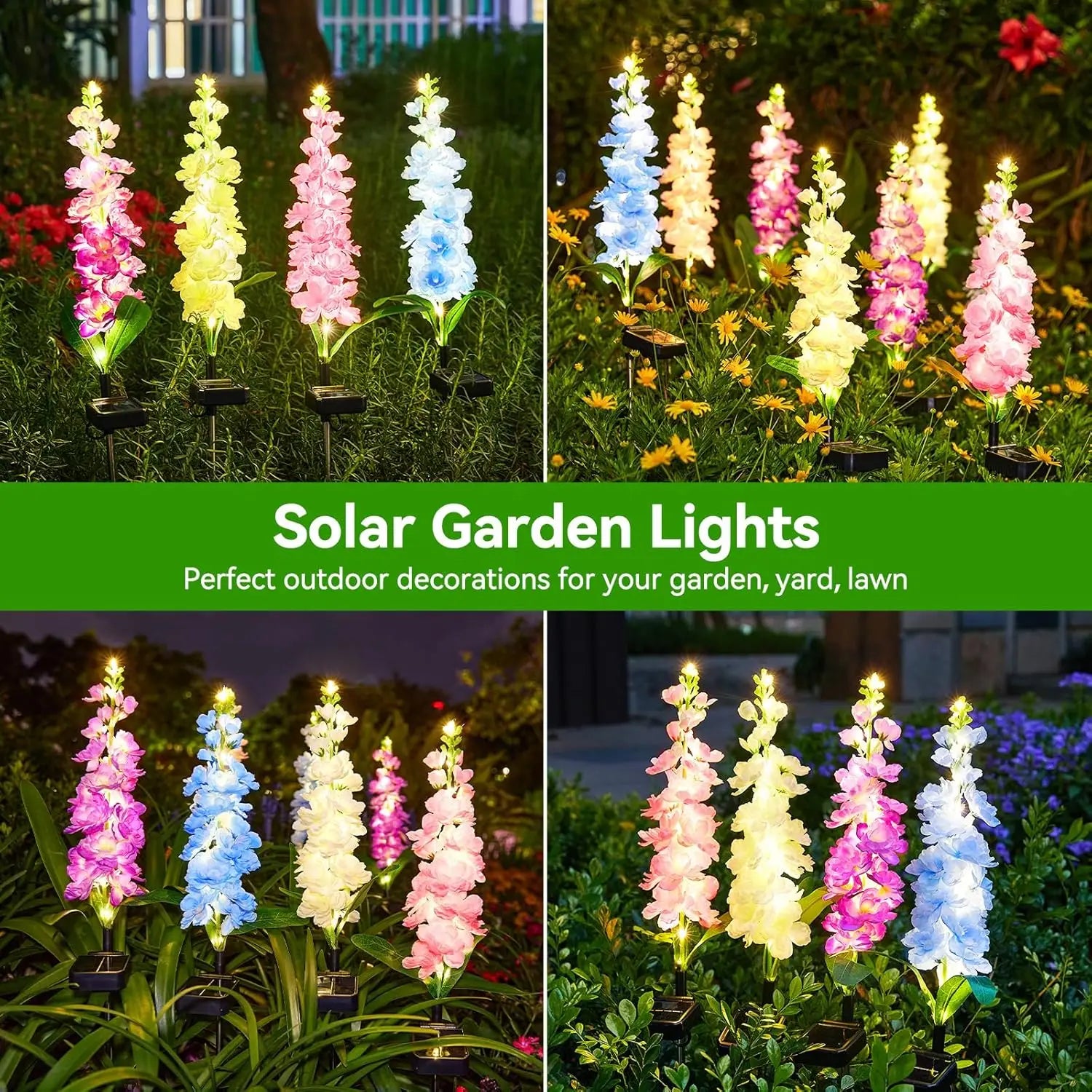 Upgraded Solar Lighted Flowers 36 LEDs